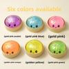 Cartoon Smiley mit Glitzer gefülltes Squishy Brötchen Spielzeug, Langsam zurückfederndes Fruchtmarmeladen-Stressabbau-Brötchen mit Farbkastenverpackung