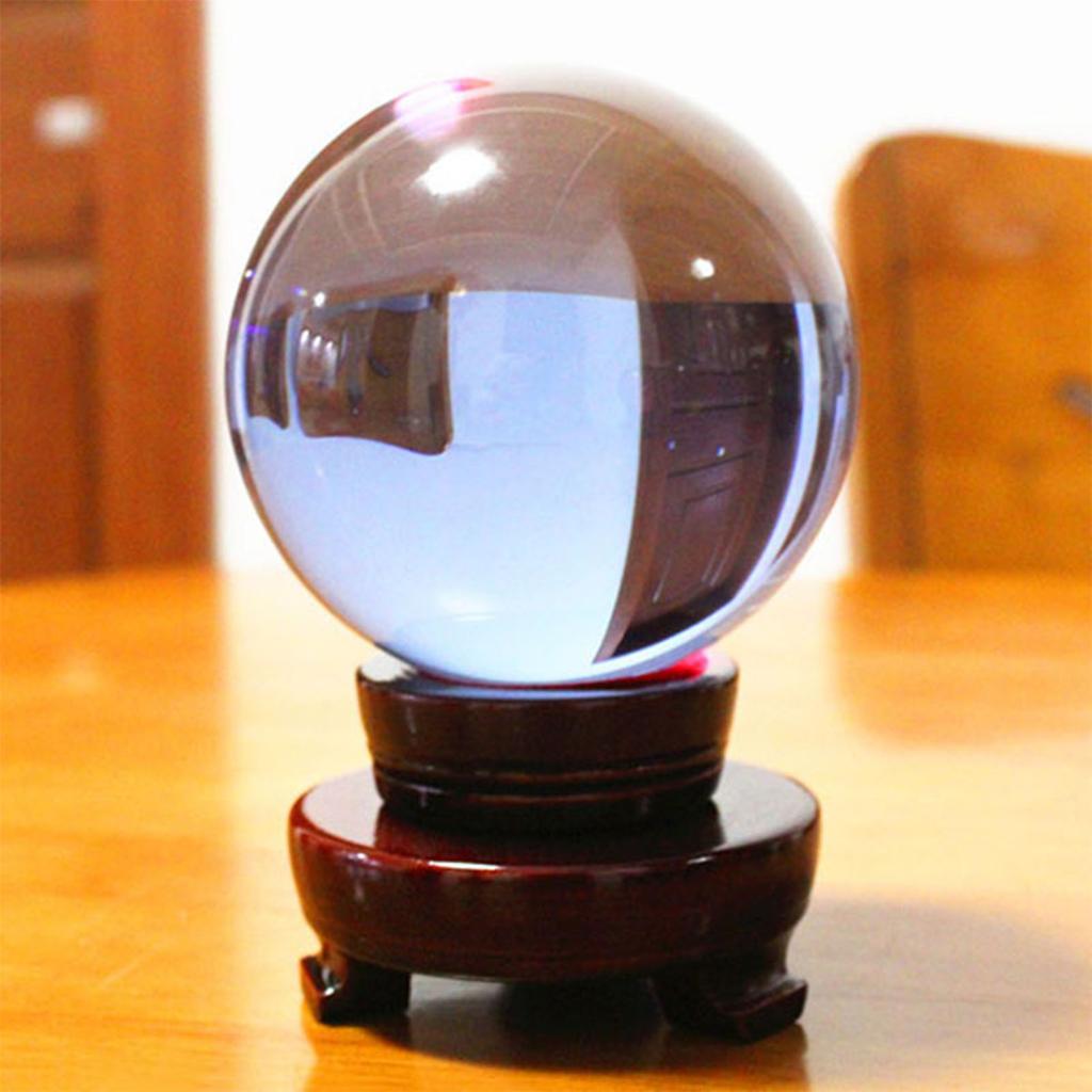 30 40 50cm Clear Glass Crystal Ball K9 Deck Figurines Decor Solid Clear Crystal Balls Photography Accessories