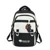 Backpack Large Capacity Contrast Color School Bag for Junior High School High School College Students Fashionable and Trendy Campus Backpack