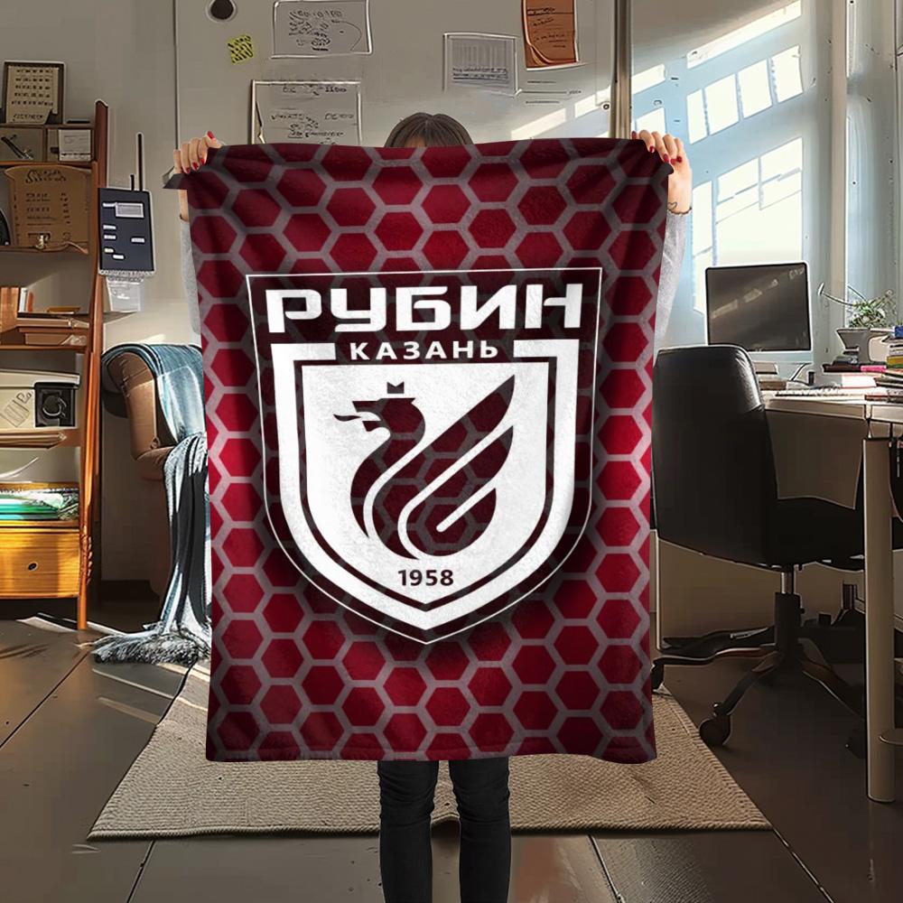 1Pc FC Rubin Kazán Print Flannel Blanket High Quality Warm Comfortable Cover for All Seasons Perfect for Gifts Home Decor
