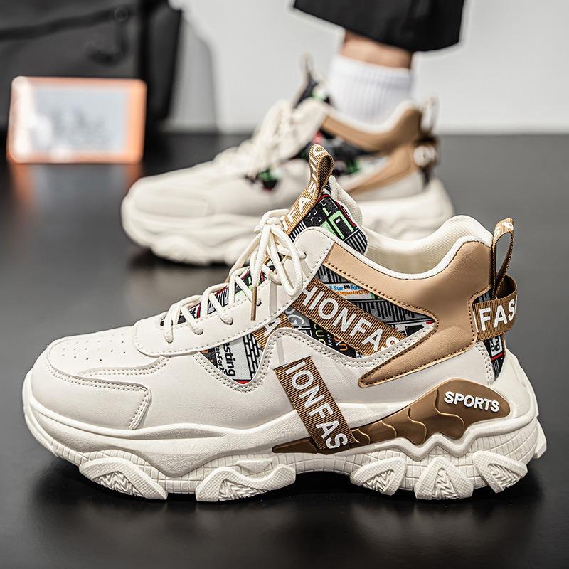 Autumn Men's Shoes New High-top Shoes Men's Sports Shoes Trend Versatile Thick Soles Increase Height Casual
