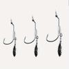 3pcs 4.5g,5.5g,7.2g Barbed Fishing Hooks with Lock Needle Lead Single Hook Crank Hook Fishing Tackle