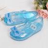 Elegant Fashion Laser Fine Glitter Fish Mouth Children's Casual Shoes Bow Crown Decoration Buckle Girls Sandals