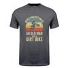 Never Underestimate An Old Unisex With A Dirt Bike Riders Tshirt Unisex Short Sleeve Cotton Tshirts Gift Tees Unisex Tops Dy300