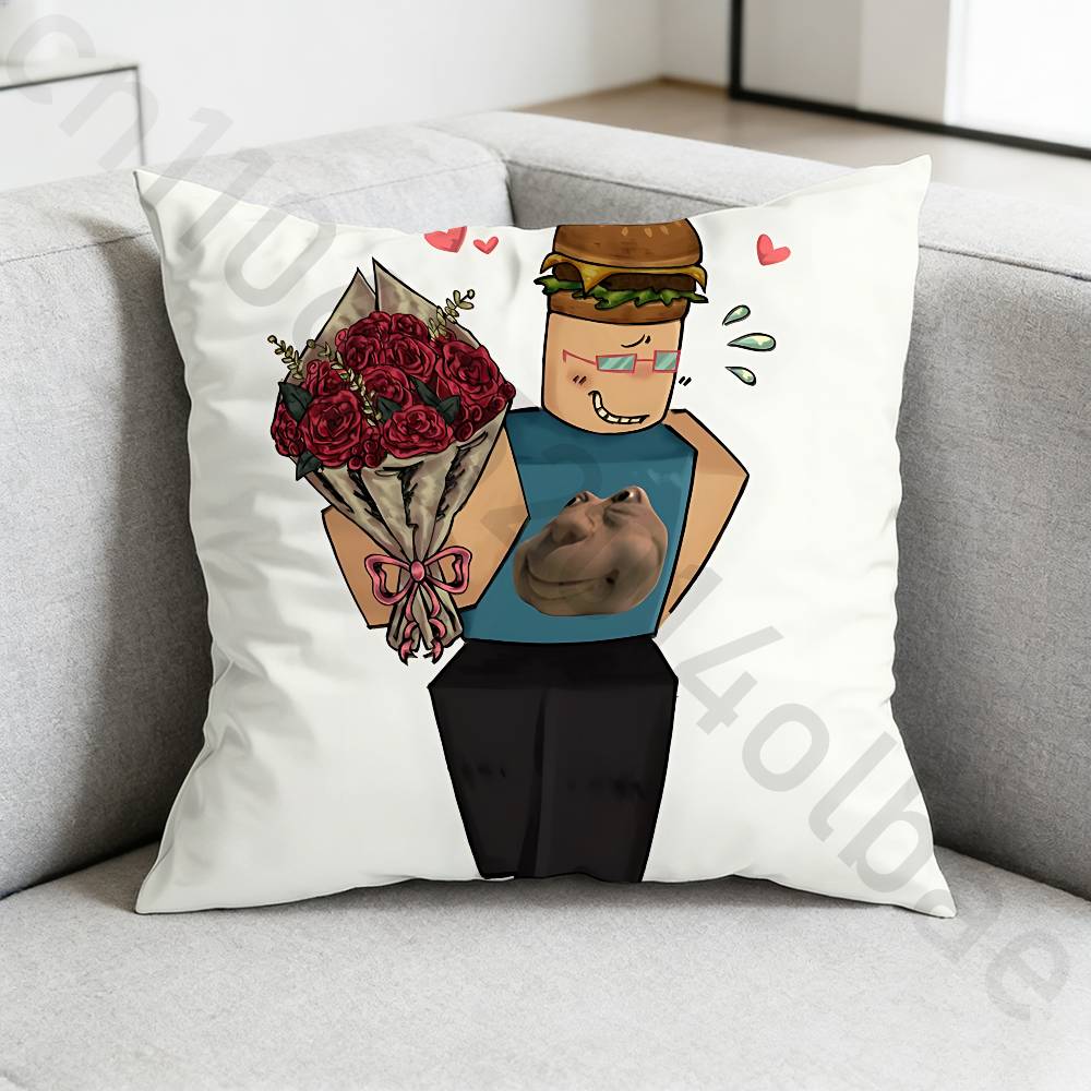 007n7 Customizable Pillow Case Square DoubleSided Printing Short Plush Sofa Cushion Cover Bedroom Bedside Pillow