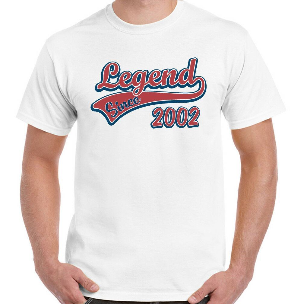 24th Birthday T-Shirt 2002 Mens Funny 24 Year old Legend Since M