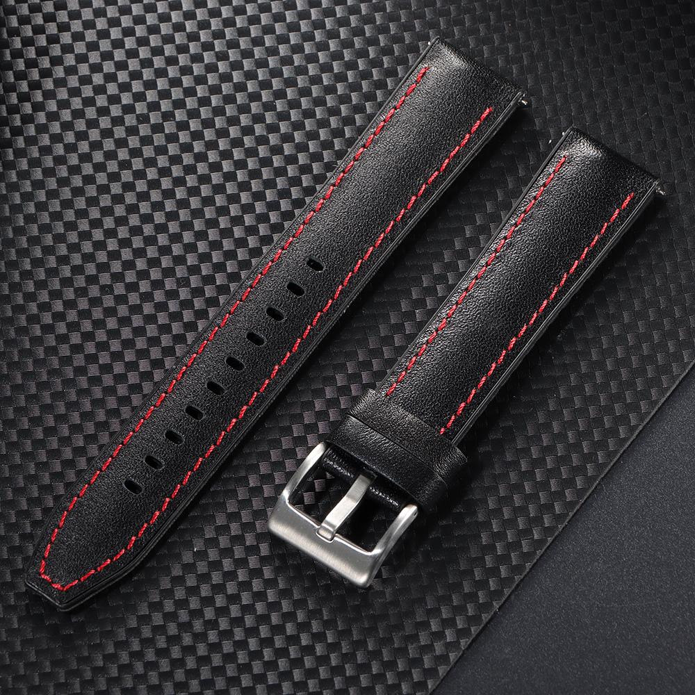 20mm 22mm Watchband Leather Silicone Watch Strap Quick Release Universal Watch Band for Samsung for Men Women Replacement Belt