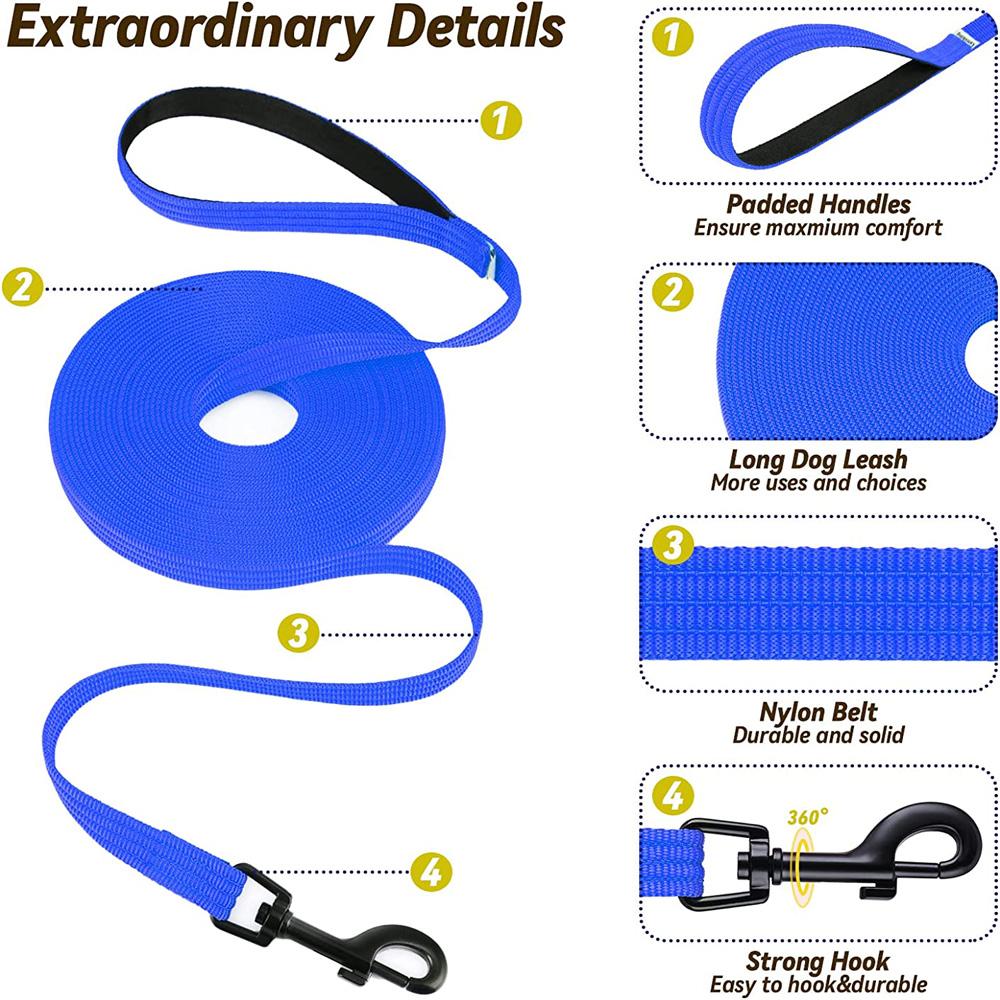 Nylon Hunde Trainingsleinen Spaziergang Haustierleine Langes Lanyard Zugseil für Kleine Große Hunde 4,5M 10M 15M Führleine Artikel