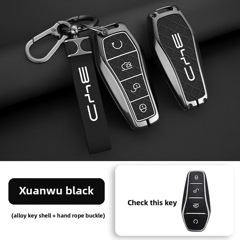 NEW Zinc Alloy Leather Car Remote Key Case Cover For BYD Atto 3 Han EV Dolphi Tang Dm Qin PLUS Song Pro MAX Yuan Accessories