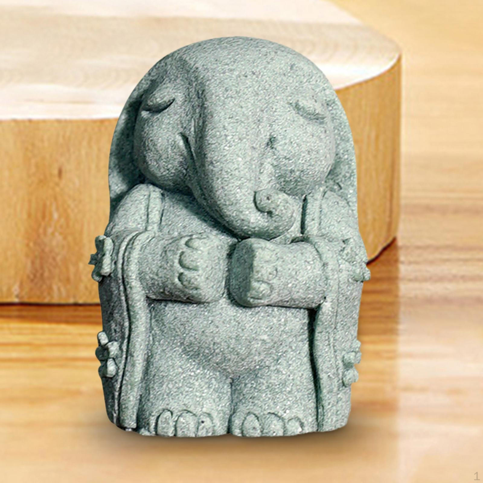 

Скульптура монаха для сада, мирный декор для дома Elephant