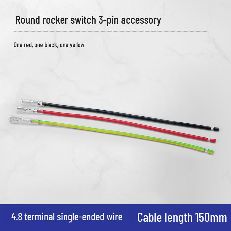 Waterproof Round Boat Rocker Switch with Illuminated Button, 2 Pins, 6A 250V, 20mm Hole