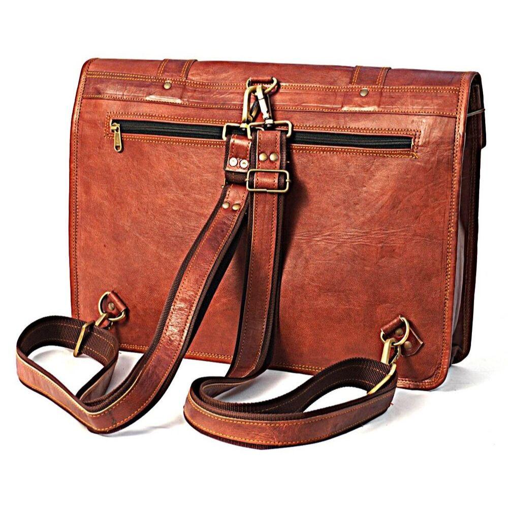 Винтажный кожаный рюкзак — фото 3