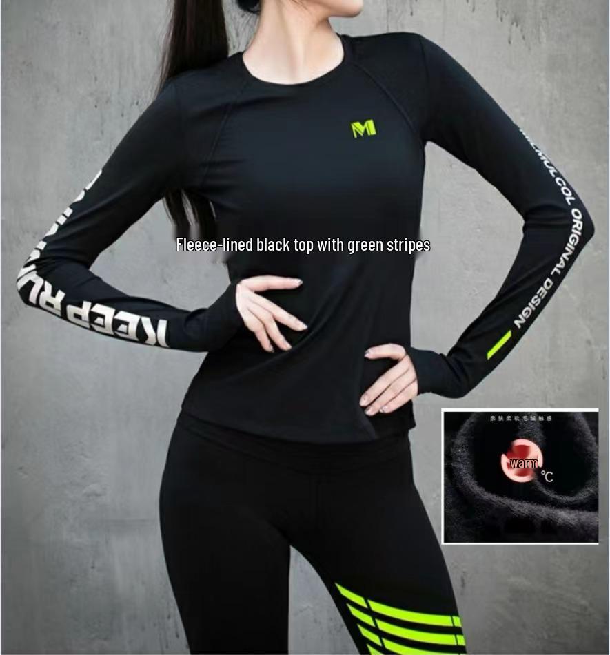 Women's High-End Autumn/Winter Yoga & Running Sportswear Set - Long Sleeve