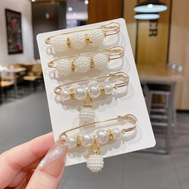 Detachable Metal Brooches for Women Pins Fastener Pants Pin Button Sewing-Free Buckles for Jeans Perfect Fit Reduce Waist