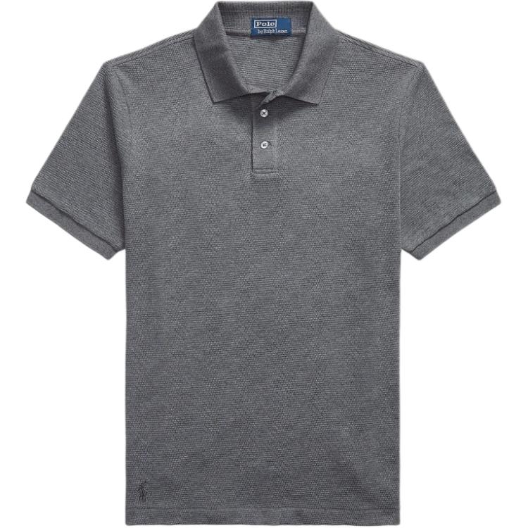 

Polo Ralph Lauren Рубашка поло в рубчик с пуговицами и разрезами по бокам, с короткими рукавами, мужские топы MNPOKNI1N823737-020 XL