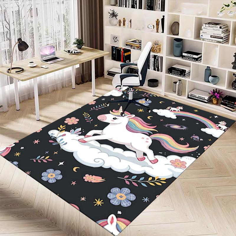 1PC Unicorn Clouds Extra Large Non-Slip Floor Carpet, Office, Family, Bedroom, Studio - Large Area RugJ0366