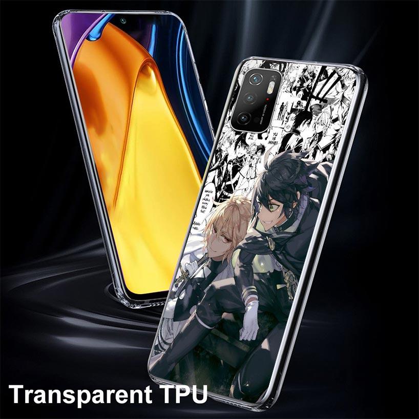 Seraph Of The End Case Phone Cover for Xiaomi Redmi Note 10 9 9S 8 8T 7 5 Pro Mi 12T 11T 10T 9T 12 11 Lite A3 A2 Trend Fundas Mi