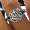 Luxury Lady's Finger Rings with Brilliant Crystal Good Quality Accessories for Wedding Ceremony Trendy Jewelry for Women