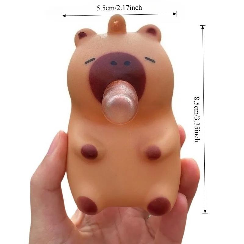 Cute Capybara Spit Bubbles Squeeze Toy Soft Funny Capibara Fidgets Toys Anxiety-relieving and Relaxing Toys for Friends Gifts