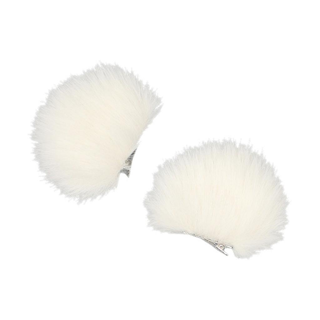 Bear Ear Hair Clip Anime Maid Side Pin Y2K Furry Faux Furs Animal Ear Barrette for Masquerade Party Creative Hair Decors