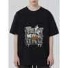 Black T Shirt Trust No One Graffiti Print Streetwear Casual Wear