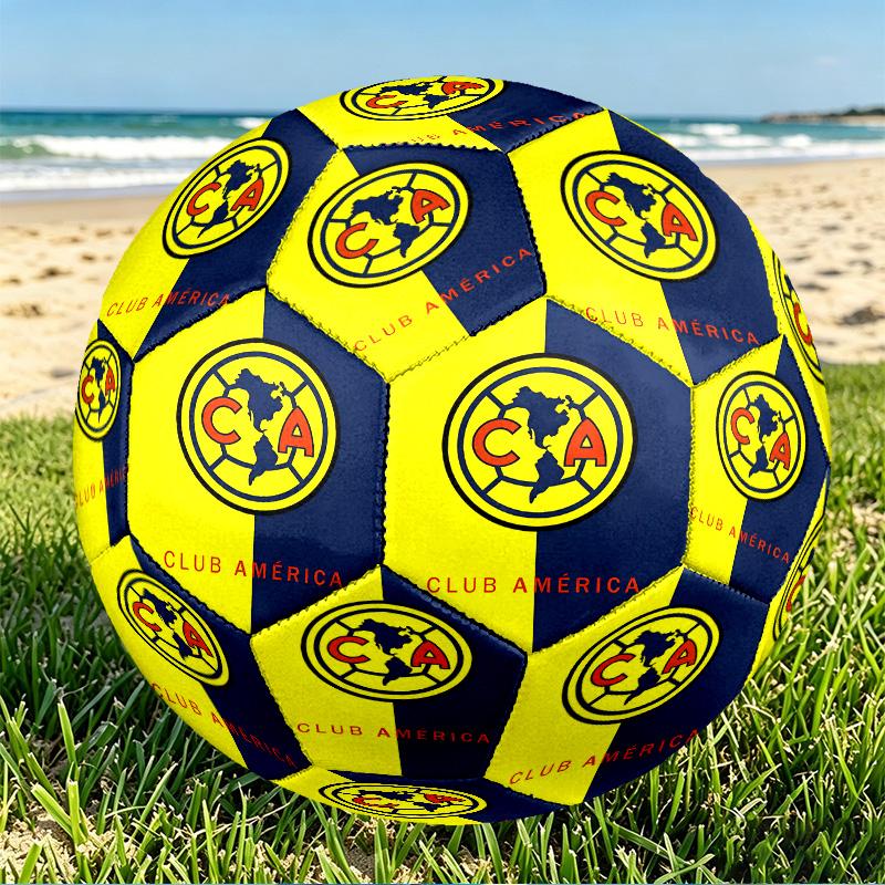 Club America Print Size 5 Soccer Ball, PU Wear Resistant Football for Match Training and Daily Practice, Birthday Gift for Soccer Fans