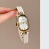 Oval Quartz Watches for Women Waterproof Leather Strap Roman Numeral Dial Minimalist Elegant Ladies Daily Dress Wristwatch
