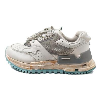 Li Ning 001 Craftsmanship Non-Slip Low-Top Casual Shoes Women Shoes Cloud-Mist-White AZGS078-1