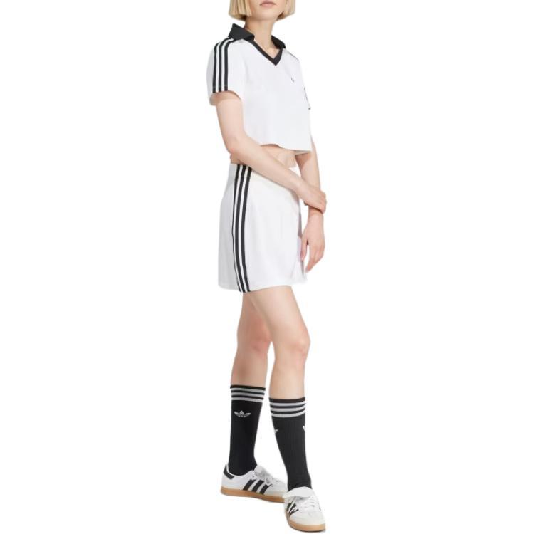 Adidas Originals Football cropped polo shirt JD2608