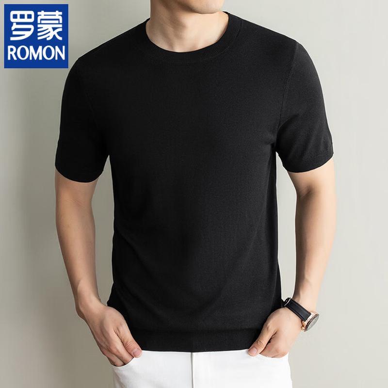 ROMON Men s Lyocell Silk Blend Short Sleeve T-Shirt 56/3XL