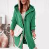 Women's Long Hooded Knitted Cardigan Solid Color Sweater Coat Warm Winter Thickened