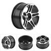 4pcs Set Tire Tyre Aluminium Alloy Hubs Wheel Rims for 1:10 Drift Racing RC Car (Black)