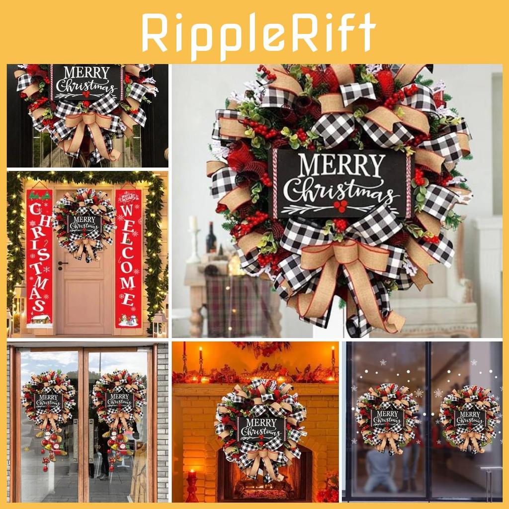 Merry Wreath Christmas Door Hanging Red Fruit Garland Simulation Ornament Xmas