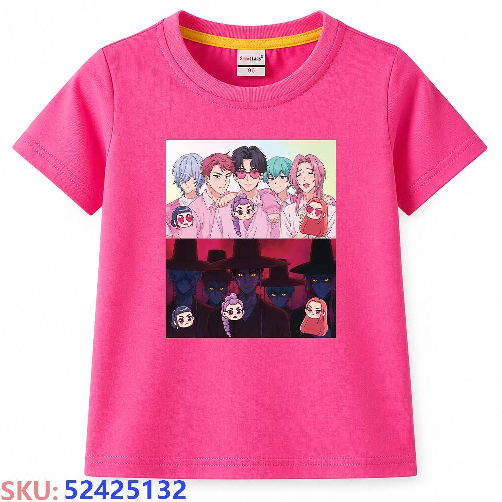 KPop Demon Hunters Children's Cartoon Print T-shirt