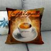 Retro-Style Coffee Afternoon Tea Digital Printing Short Plush Pillow Covers For Car Sofa Office Cushion Cover Home Goods