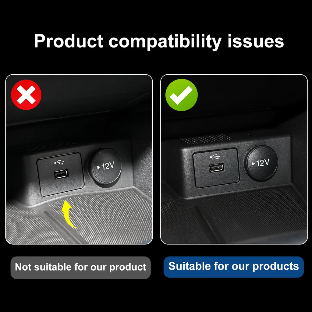 PCKF8 Soft Carbon Fiber Sticker For Ford Focus MK4/Focus ST 2019 2020 2021 2022 2023 2024 2025 LHD Central Control Cigarette Lighter