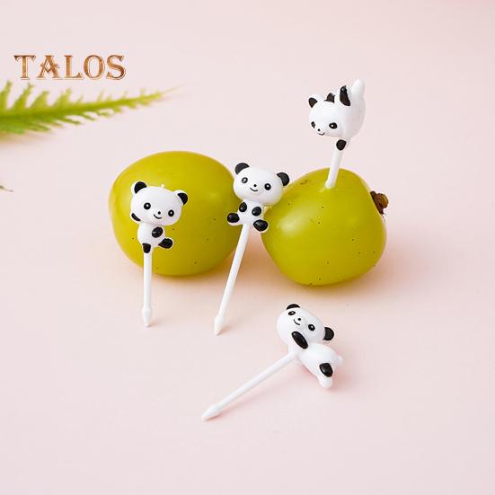 16Pcs Fruit Fork Easy To Clean Cute Panda Shape Food Dessert Picks Food-grade Bento Picks for Children