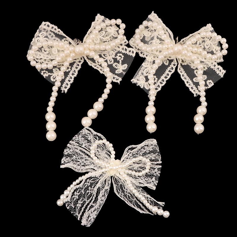 1/2 Piezas Flor Decorativa para Zapato Hebilla Encaje Perla Lazo Cordones de Zapato Amuletos Para Zapatillas Accesorios de Amuletos para Zapatos