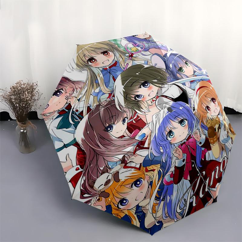 1 Stück Kanon Anime Charaktere Outdoor-Regenschirm - Automatisches Öffnen/Schließen, Tragbares 3-fach faltbares Design, 8-Speichen-Eisenrahmen - Perfektes Geschenk für Fans, Reisen