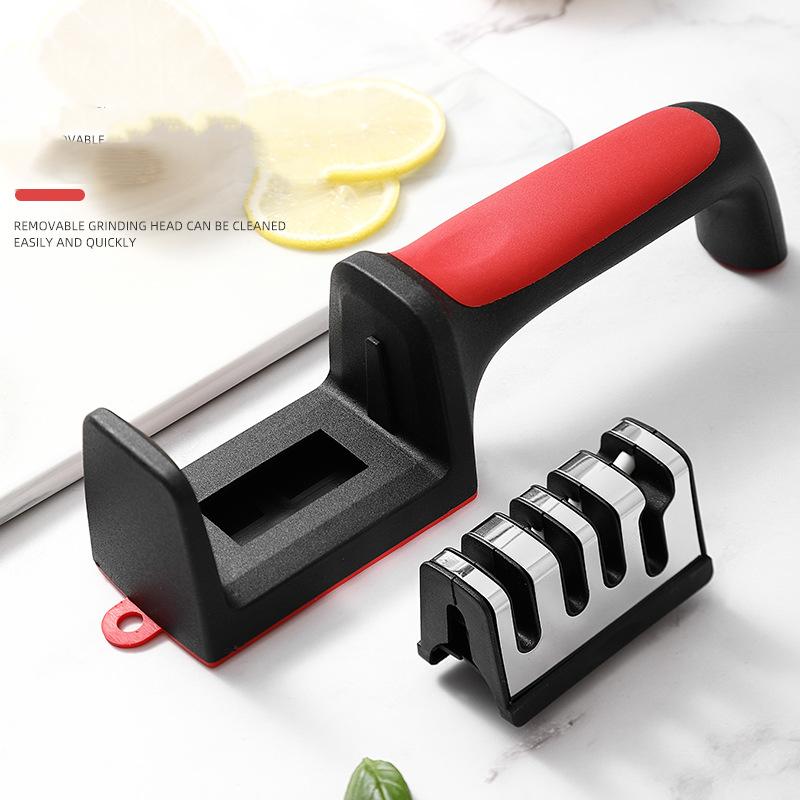 Knife Sharpener Household Multifunctional Three-stage Sharpening Stone Quick Ceramic Sharpening Tool