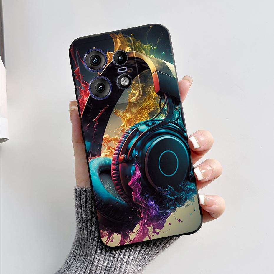 For Motorola Edge 50 Pro Ultra Fusion Case Stylish Pattern Soft Silicone Back Cover for Moto Edge 50 Pro Ultra Fusion Capa Funda