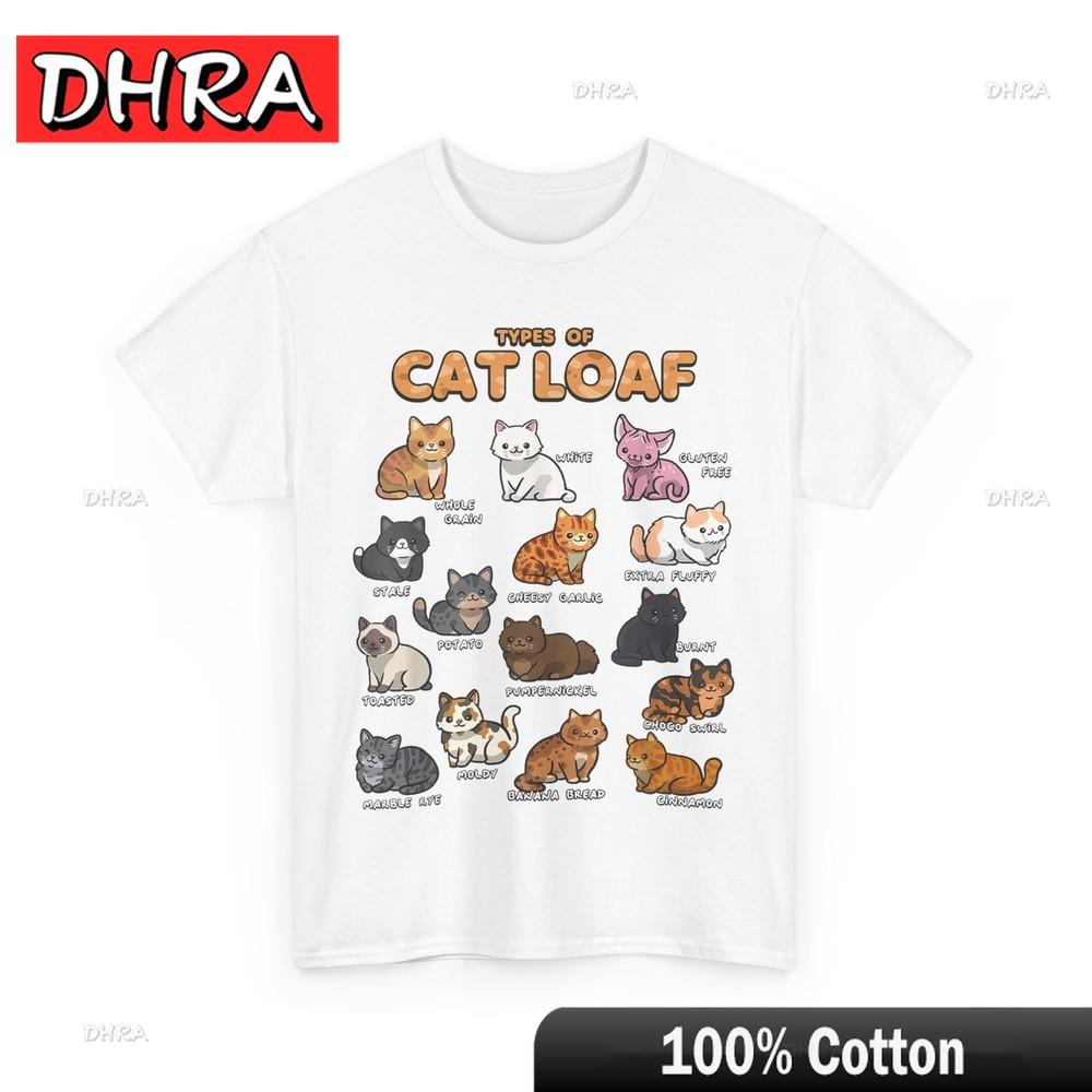 Kawaii Cat TShirt Types of Cat Loaf Kitten Lovers Cute Shirt Retro Minimalist Urban TShirt Compression Trippy for Gifts Wear S