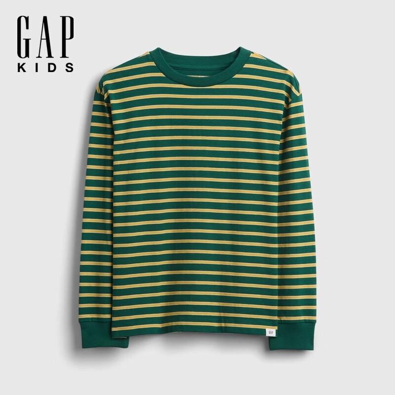 Gap Boys  2025 Autumn Cotton Crew Neck Long Sleeve T-Shirt 110 (4-5 Years)