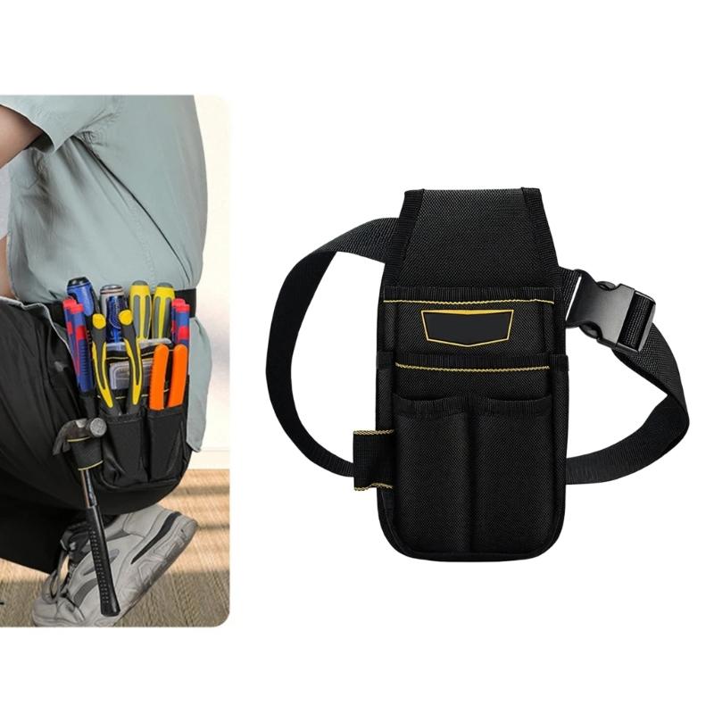 Heavy Duty Nylon Cloth Waist Pack Tool Bag Tool Belt Pouch Designed For Electricians And DIY Enthusiasts Repair Tasks