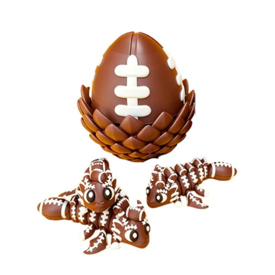

Sports Ball Dragon Egg Toy with Articulated Dragon Inside 3D Printed Baseball Football Basketball Volleyball Bowling Egg Dragon Fidget Toy B