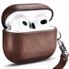 Case for AirPods 3 October EUKUS Leather Protective Cover for AirPods 3rd Full Drop Fingerprint Charging Possible While Convenient Visible LED