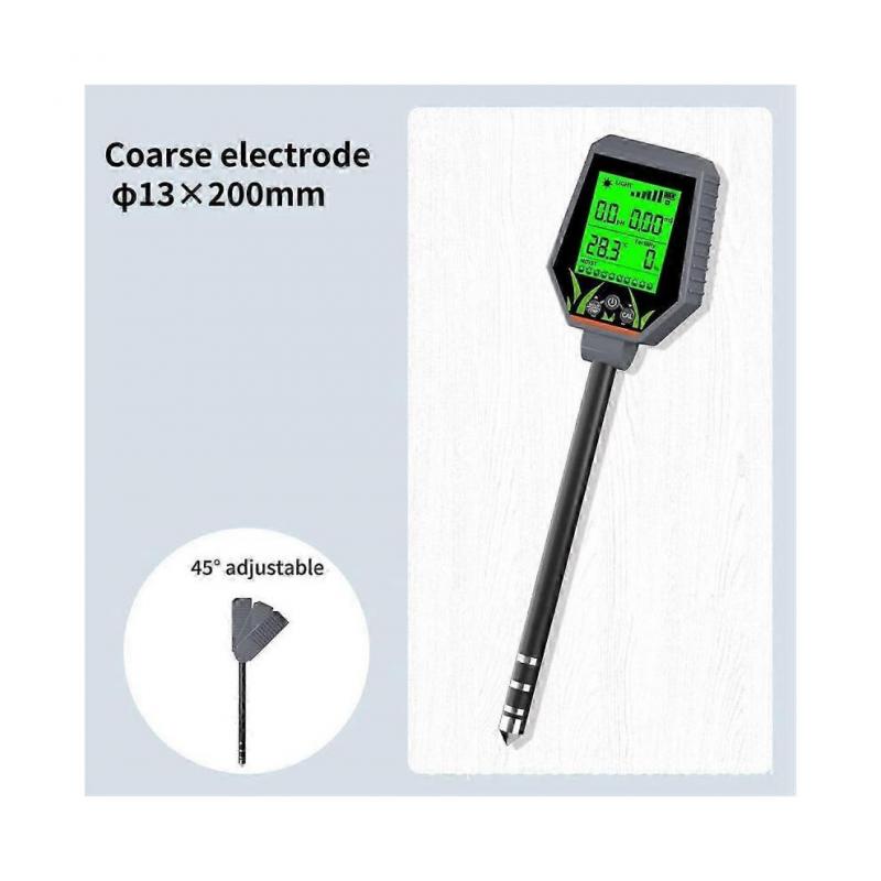 Tester gleby 6 w 1 Miernik pH/EC/Natężenia światła/Żyzności Temperatura i wilgotność Gleba Sad Komp