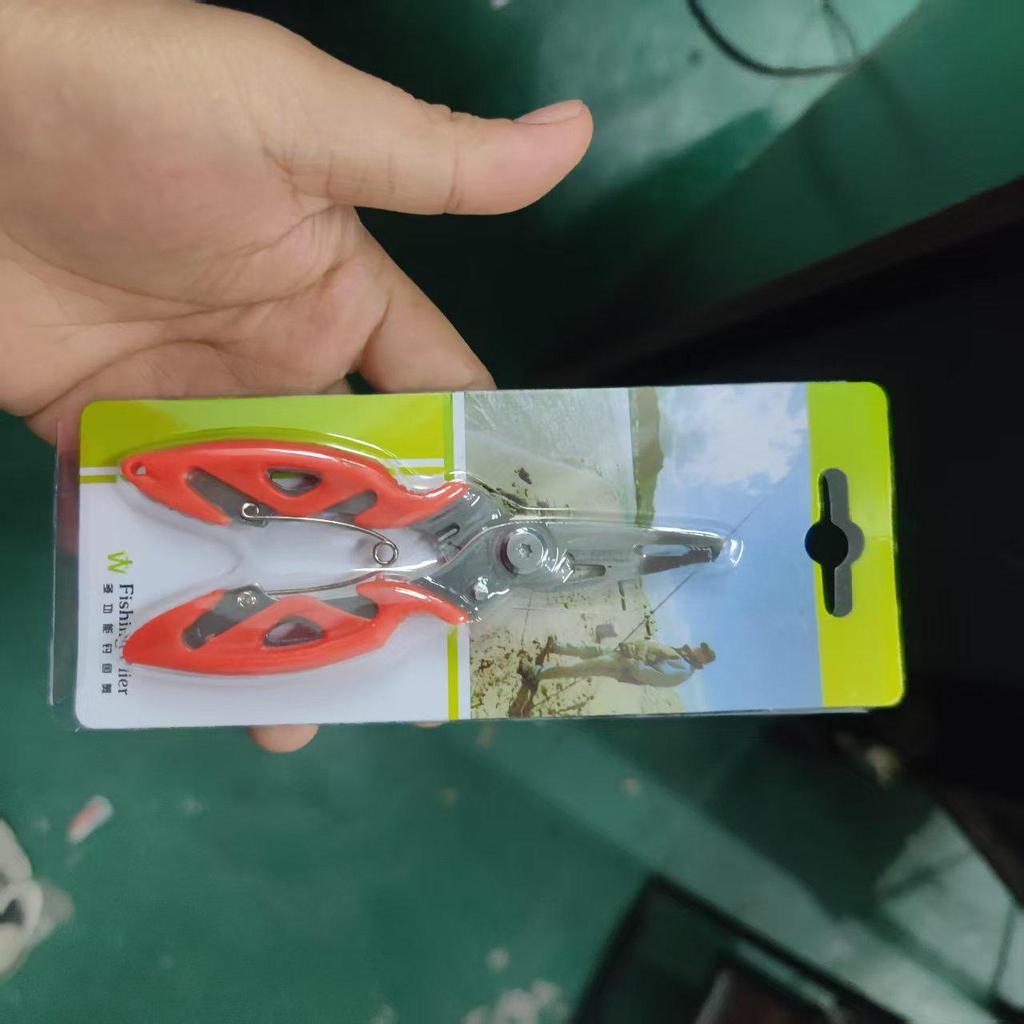 Stainless Steel Multifunctional Bent Nose Fishing Pliers with Scissors and Dyneema Line Cutter