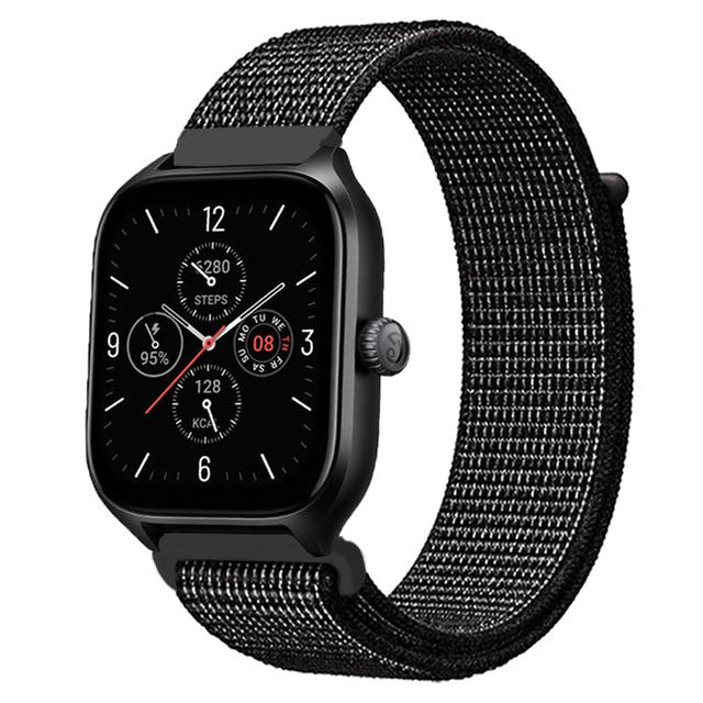 20mm 22mm Nylon Loop Band For Amazfit GTS 4/3/3pro/2e/GTS 2 Mini/GTR 4 47mm/GTR 2/Stratos 2 3 Strap For Amazfit Bip 3 Pro Correa