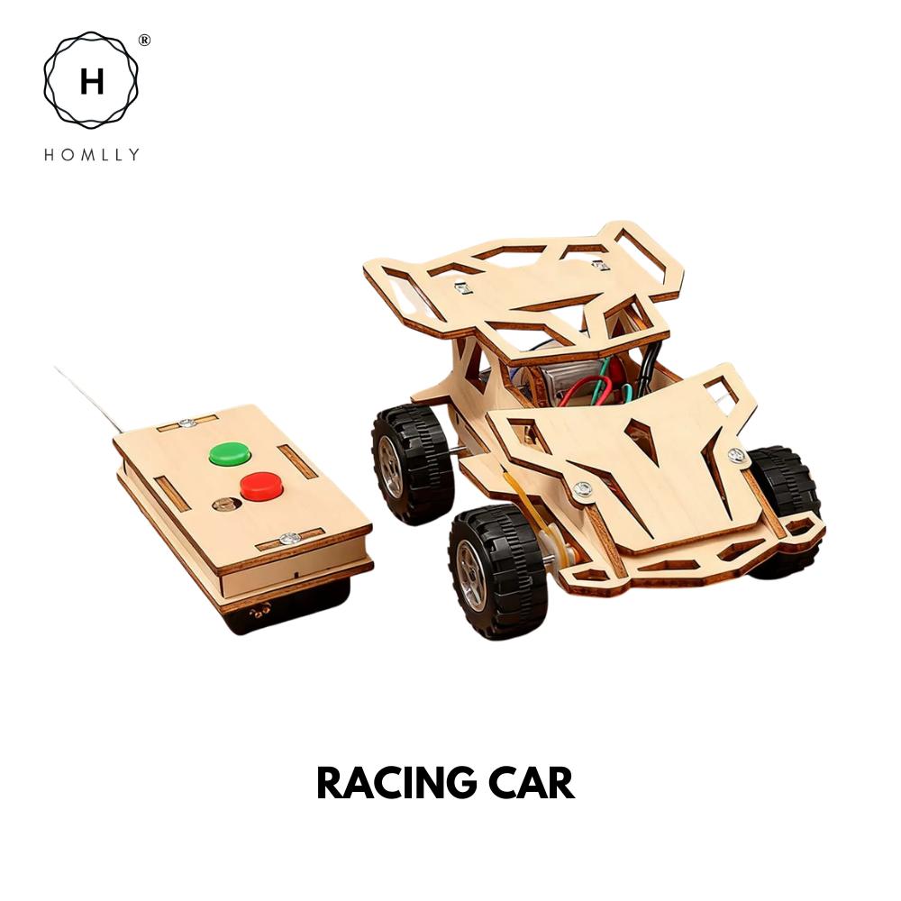 Homlly DIY Educational Stem Wooden Assembly Drone Car Lamp Model Kit